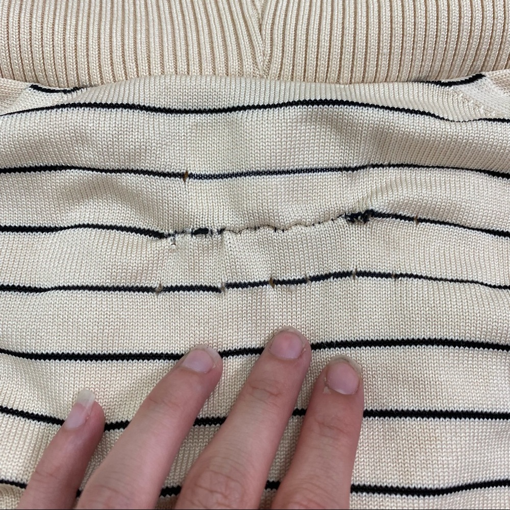 Givenchy Sport Yellow Striped button down Sweater size S - Picture 8 of 12